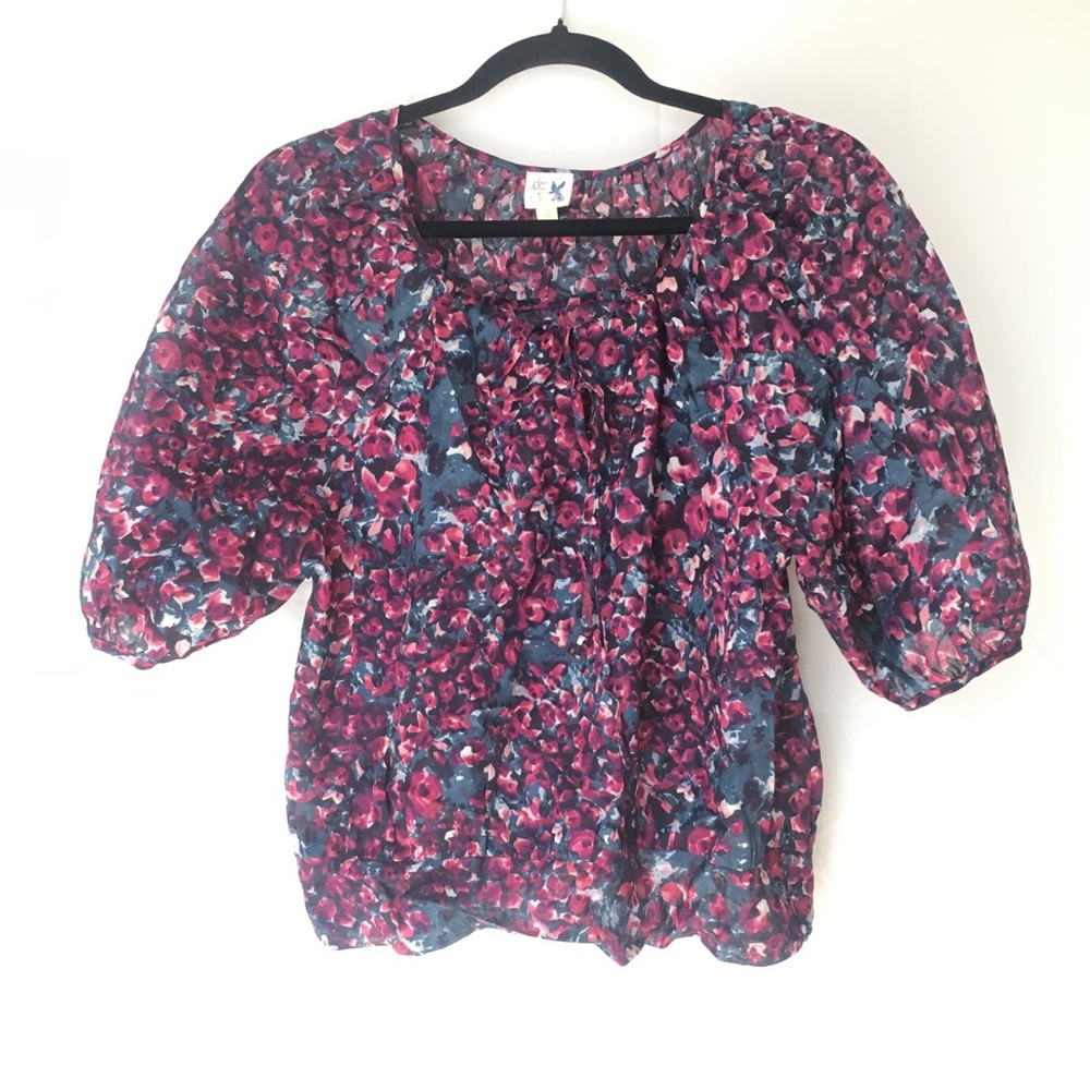 Anthropologie Edme & Esyllte Floral Peasant Top